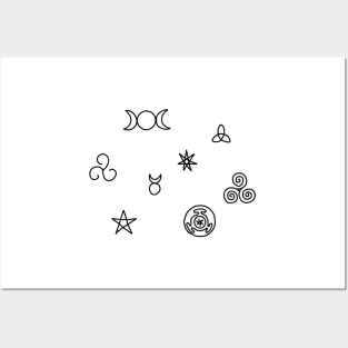 Wiccan Symbols Posters and Art